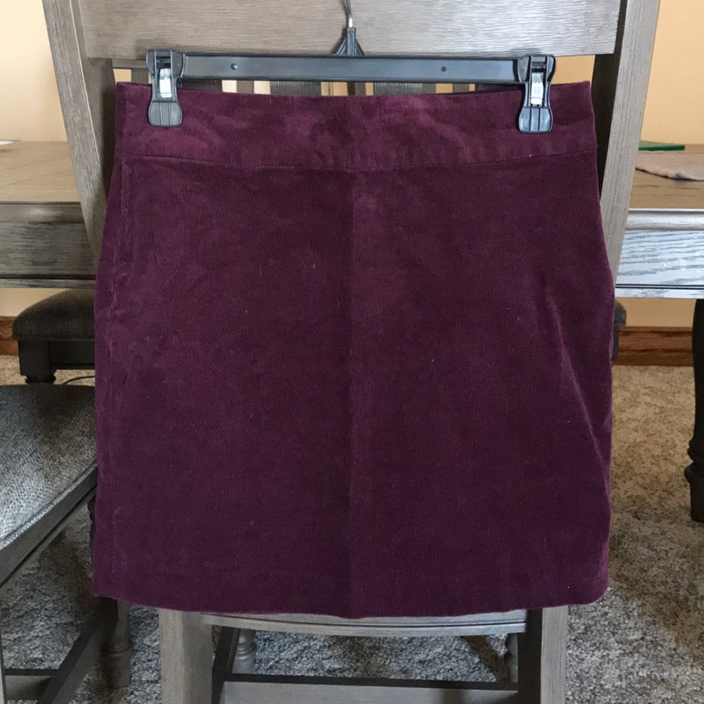 Burgundy corduroy miniskirt by Banana Republic